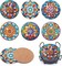 6 Pcs Mandala Diamond Art Coaster Kit with Holder – DIY Flower Diamond Painting Coasters for Adults & Beginners with Cork Pads, Rhinestone Craft Set for Home Decor